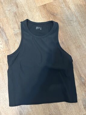 Jockey Compression Women’s Black Ribbed Tank with built in bra